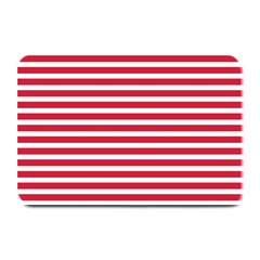 Horizontal Stripes Red Plate Mats by Mariart