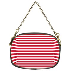 Horizontal Stripes Red Chain Purses (one Side)  by Mariart