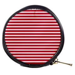 Horizontal Stripes Red Mini Makeup Bags