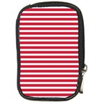 Horizontal Stripes Red Compact Camera Cases Front