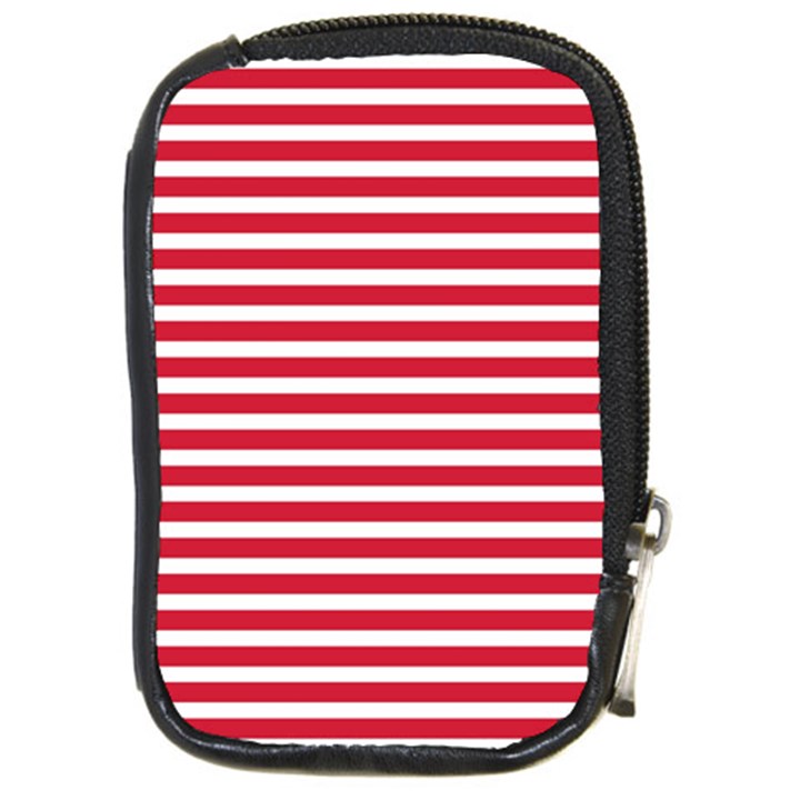 Horizontal Stripes Red Compact Camera Cases