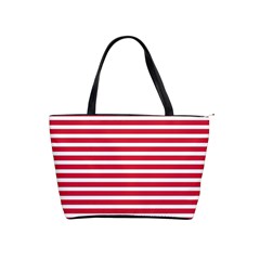 Horizontal Stripes Red Shoulder Handbags