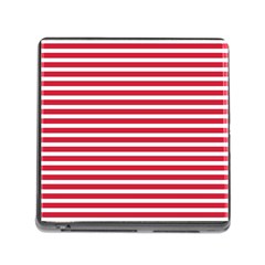 Horizontal Stripes Red Memory Card Reader (square) by Mariart