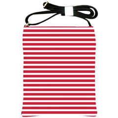 Horizontal Stripes Red Shoulder Sling Bags