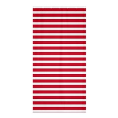 Horizontal Stripes Red Shower Curtain 36  X 72  (stall)  by Mariart