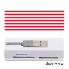 Horizontal Stripes Red Memory Card Reader (stick)  by Mariart