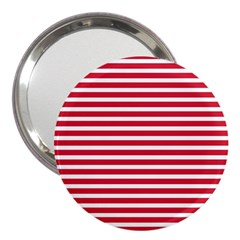 Horizontal Stripes Red 3  Handbag Mirrors by Mariart