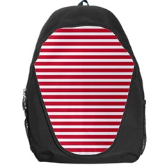 Horizontal Stripes Red Backpack Bag