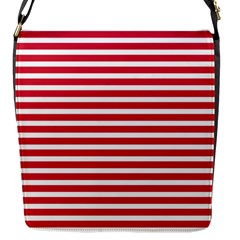 Horizontal Stripes Red Flap Messenger Bag (s)