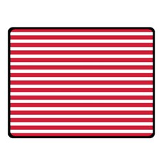 Horizontal Stripes Red Double Sided Fleece Blanket (small)  by Mariart