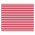 Horizontal Stripes Red Double Sided Flano Blanket (Small)  50 x40  Blanket Back