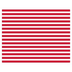 Horizontal Stripes Red Double Sided Flano Blanket (medium)  by Mariart