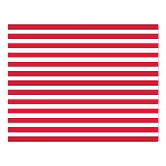 Horizontal Stripes Red Double Sided Flano Blanket (large)  by Mariart