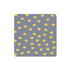 Limpet Polka Dot Yellow Grey Square Magnet by Mariart