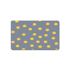 Limpet Polka Dot Yellow Grey Magnet (name Card) by Mariart