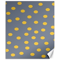 Limpet Polka Dot Yellow Grey Canvas 8  X 10  by Mariart