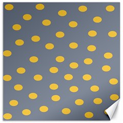 Limpet Polka Dot Yellow Grey Canvas 16  X 16   by Mariart