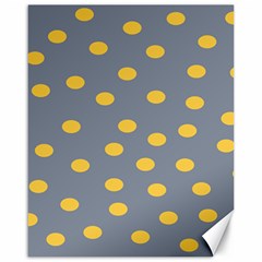 Limpet Polka Dot Yellow Grey Canvas 16  X 20   by Mariart