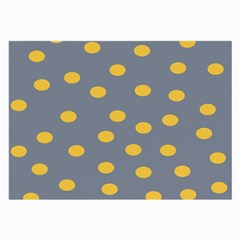 Limpet Polka Dot Yellow Grey Large Glasses Cloth (2-side) by Mariart