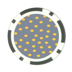 Limpet Polka Dot Yellow Grey Poker Chip Card Guard