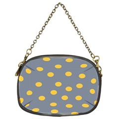 Limpet Polka Dot Yellow Grey Chain Purses (two Sides)  by Mariart