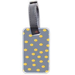 Limpet Polka Dot Yellow Grey Luggage Tags (two Sides) by Mariart