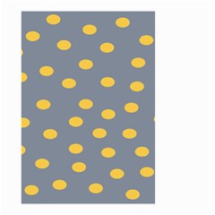 Limpet Polka Dot Yellow Grey Small Garden Flag (two Sides) by Mariart