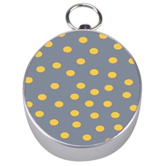 Limpet Polka Dot Yellow Grey Silver Compasses by Mariart