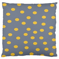 Limpet Polka Dot Yellow Grey Standard Flano Cushion Case (two Sides) by Mariart