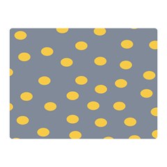 Limpet Polka Dot Yellow Grey Double Sided Flano Blanket (mini)  by Mariart