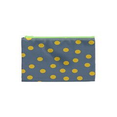 Limpet Polka Dot Yellow Grey Cosmetic Bag (xs) by Mariart