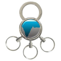 Mariana Trench Sea Beach Water Blue 3-ring Key Chains by Mariart