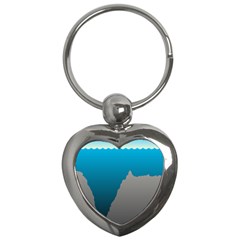 Mariana Trench Sea Beach Water Blue Key Chains (heart)  by Mariart