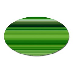 Horizontal Stripes Line Green Oval Magnet by Mariart