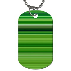 Horizontal Stripes Line Green Dog Tag (one Side) by Mariart