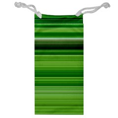 Horizontal Stripes Line Green Jewelry Bag by Mariart