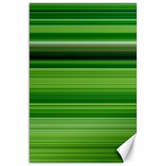 Horizontal Stripes Line Green Canvas 24  X 36  by Mariart