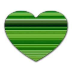 Horizontal Stripes Line Green Heart Mousepads by Mariart