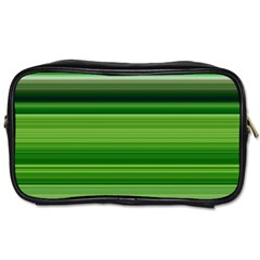 Horizontal Stripes Line Green Toiletries Bags by Mariart