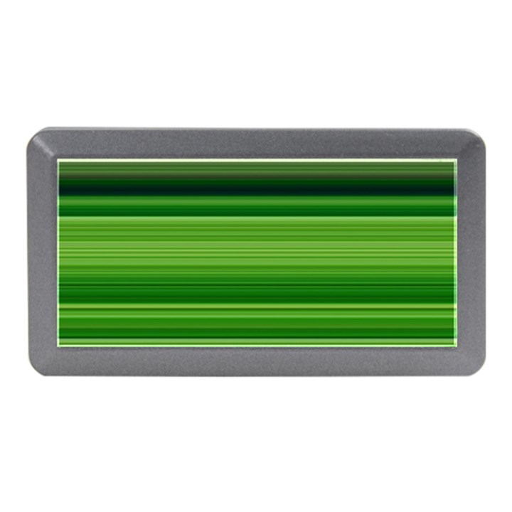 Horizontal Stripes Line Green Memory Card Reader (Mini)