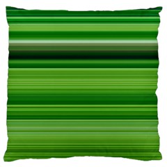 Horizontal Stripes Line Green Large Cushion Case (two Sides) by Mariart