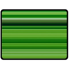 Horizontal Stripes Line Green Double Sided Fleece Blanket (large)  by Mariart