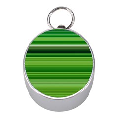 Horizontal Stripes Line Green Mini Silver Compasses by Mariart