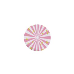 Hurak Pink Star Yellow Hole Sunlight Light 1  Mini Buttons by Mariart