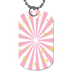 Hurak Pink Star Yellow Hole Sunlight Light Dog Tag (one Side) by Mariart