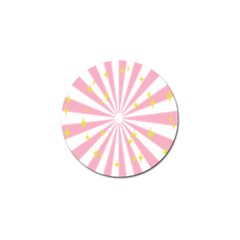 Hurak Pink Star Yellow Hole Sunlight Light Golf Ball Marker (4 Pack) by Mariart