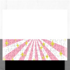 Hurak Pink Star Yellow Hole Sunlight Light Rectangular Jigsaw Puzzl by Mariart