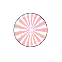 Hurak Pink Star Yellow Hole Sunlight Light Hat Clip Ball Marker by Mariart