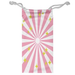 Hurak Pink Star Yellow Hole Sunlight Light Jewelry Bag by Mariart