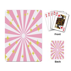 Hurak Pink Star Yellow Hole Sunlight Light Playing Card by Mariart